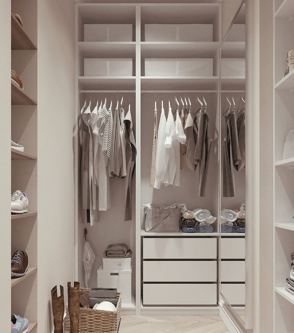 37 hanging and drawers closet